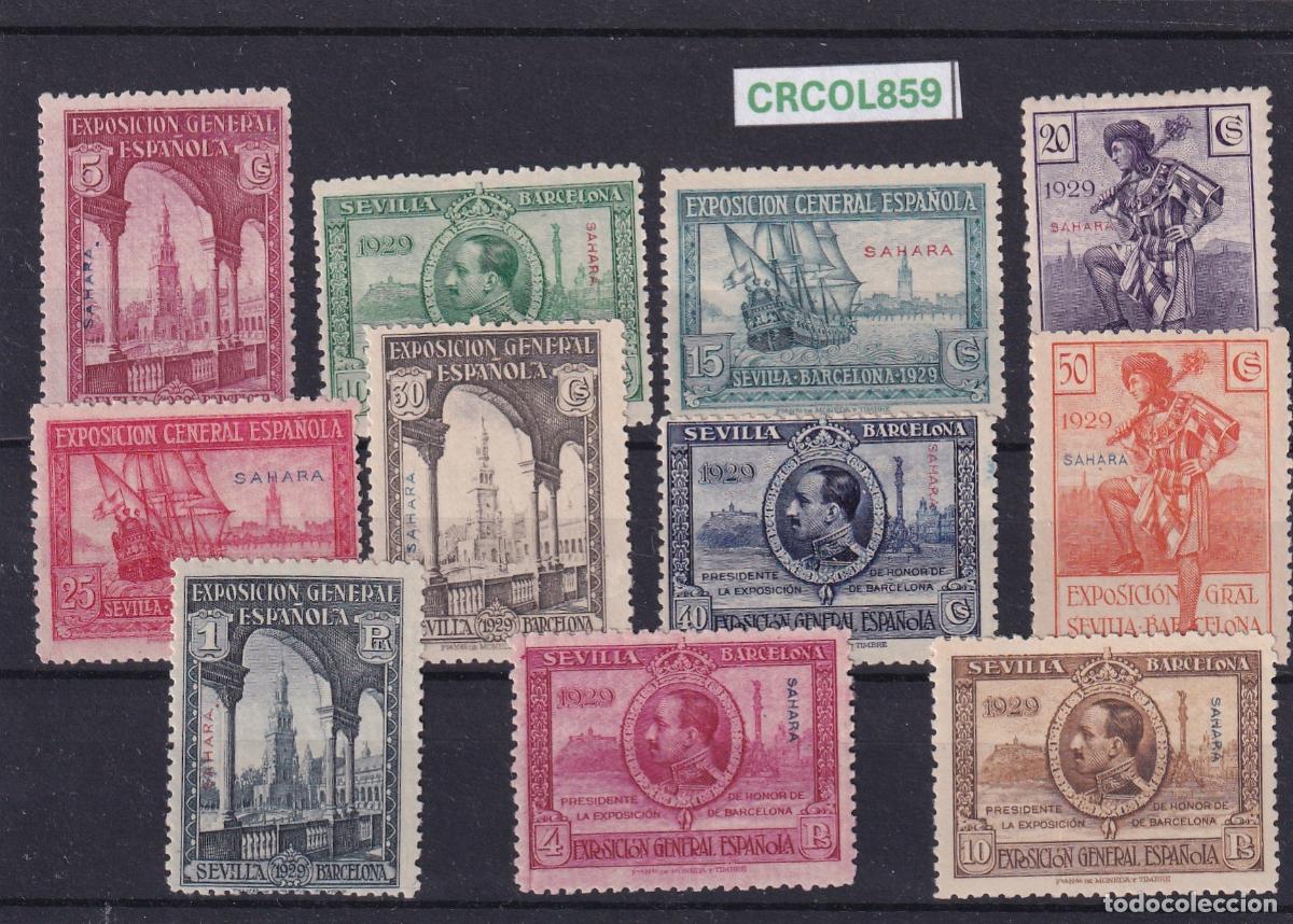 Sellos: CRCOL859 SELLOS ESPA&Ntilde;A COLONIA SAHARA N&ordm; CAT. 25/35 SIN CHARNELA