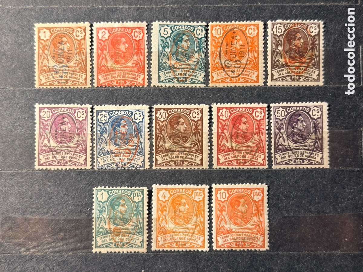 Sellos: Espa&ntilde;a. 1911. Alfonso XIII. Guinea. Edifil 72/84. Nuevos **/*/(*)