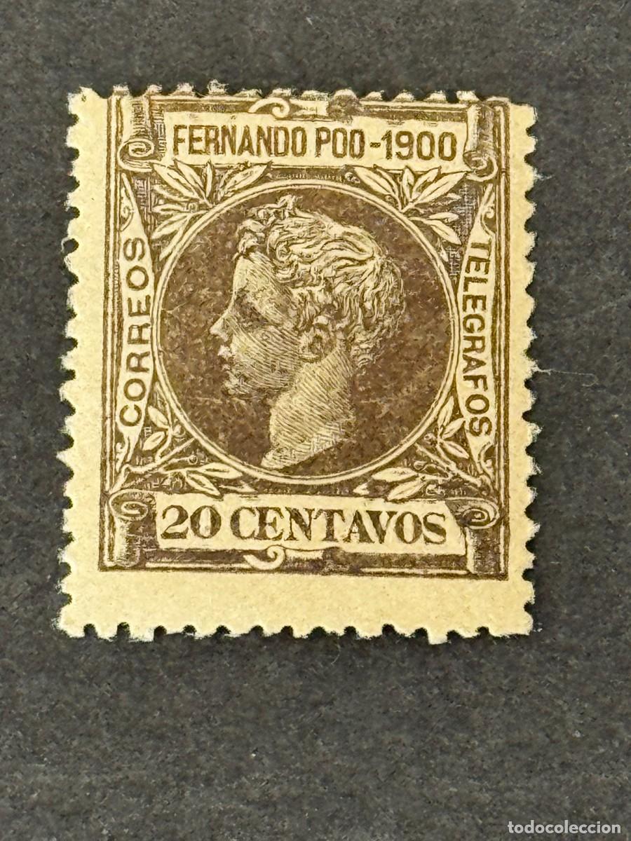 Sellos: Fernando Poo, Alfonso XIII, 1900, Edifil 88, nuevo