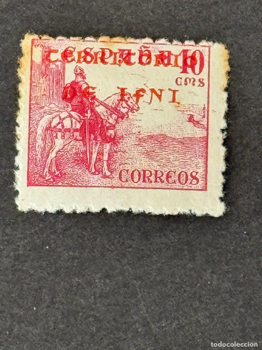 Sellos: Ifni, Sellos de Espa&ntilde;a de 1940 habilitados, 1941-42, Edifil 4A, nuevo con fijasellos