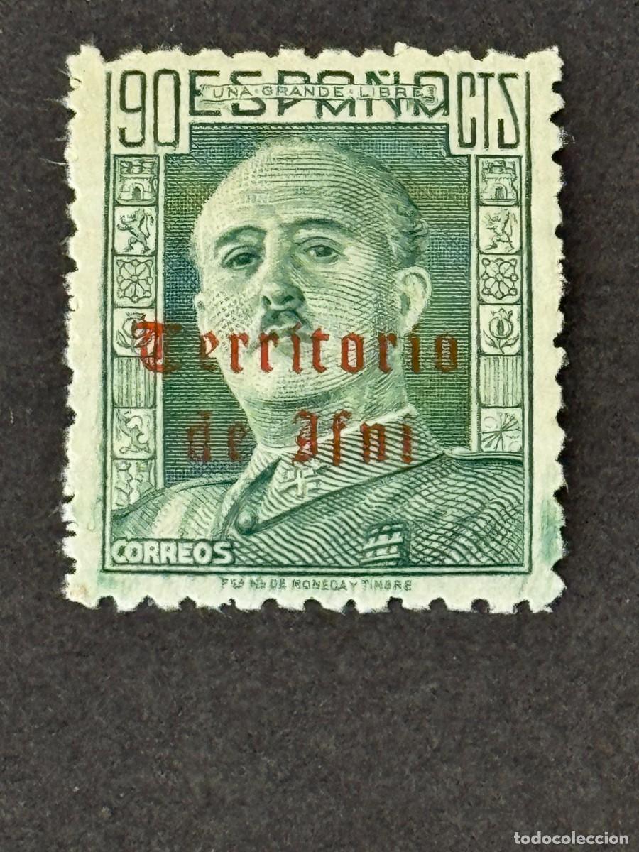 Sellos: Ifni, sellos de Espa&ntilde;a de 1948 habilitados, 1948-49, Edifil 49, nuevo con fijasellos
