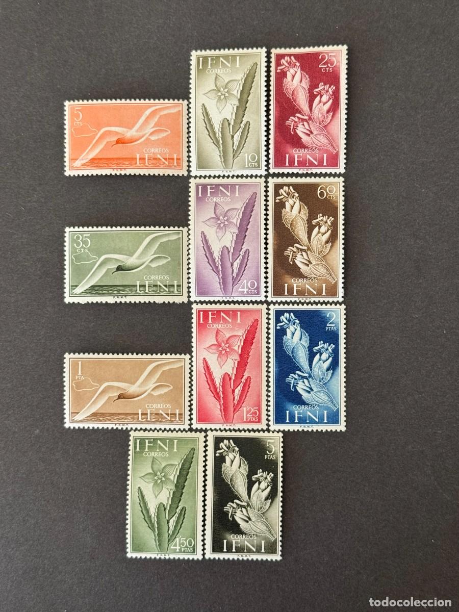 Sellos: Ifni, Serie b&aacute;sica, 1954, Edifil 103 al 113, nuevos con fijasellos
