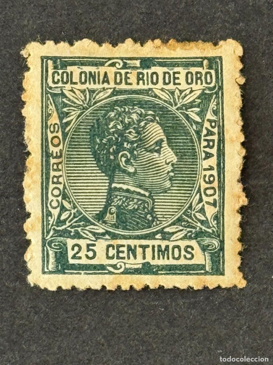 Sellos: Rio de Oro, Alfonso XIII, 1907, Edifil 25N, MUESTRA, A.000,000 nuevo con fijasellos