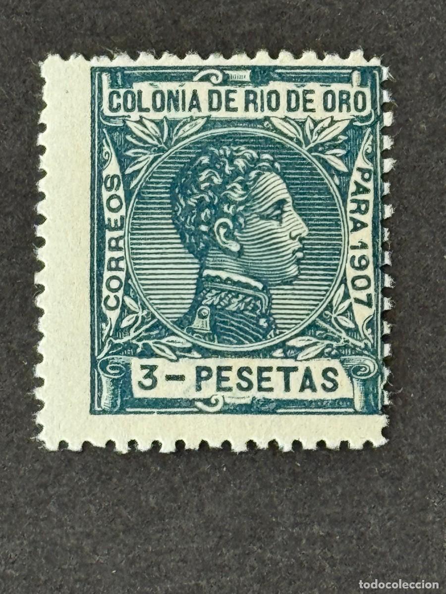 Sellos: Rio de Oro, Alfonso XIII, 1907, Edifil 30N, MUESTRA, A.000,000 nuevo con fijasellos