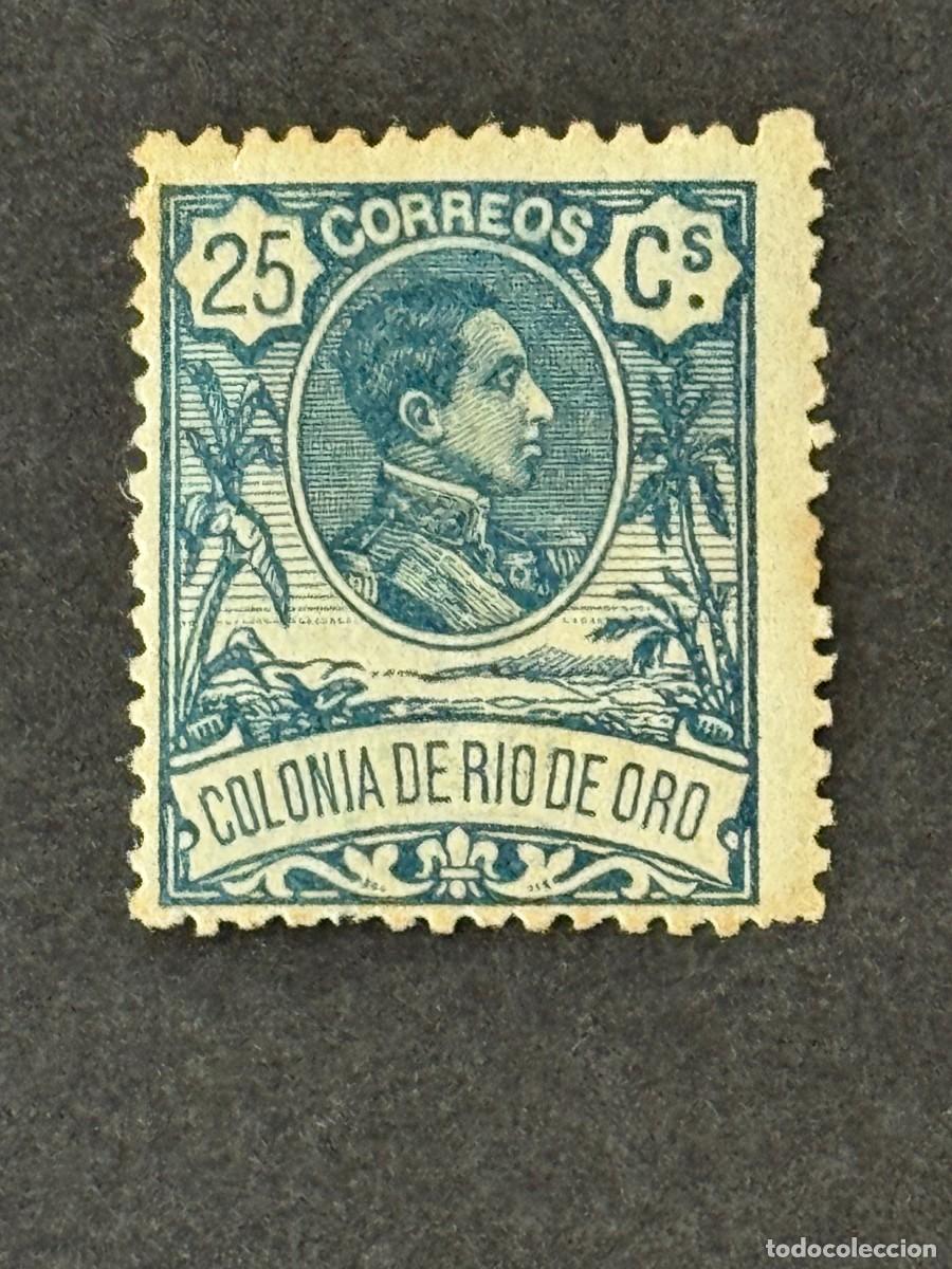 Sellos: Rio de Oro, Alfonso XIII, 1909, Edifil 47N, MUESTRA, A.000,000 nuevo con fijasellos