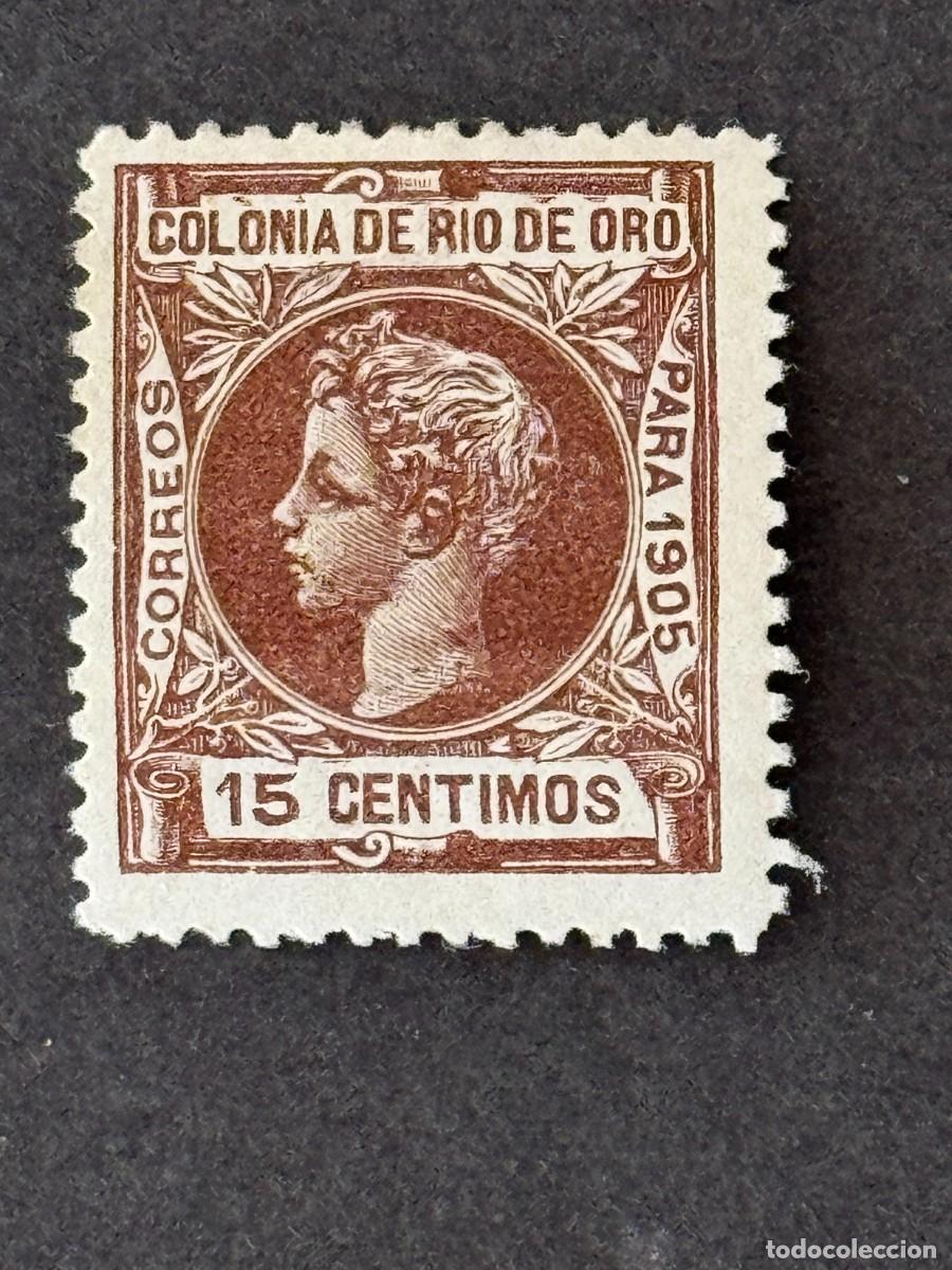 Sellos: Rio de Oro, Alfonso XIII, 1905, Edifil 7, nuevo con fijasellos