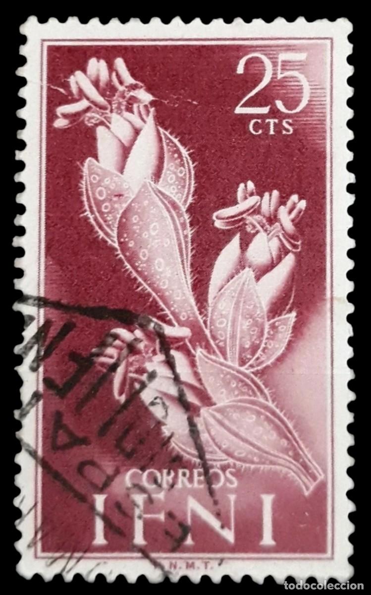 Sellos: IFNI 1954 Flora y fauna. Edifil 105. USADO.