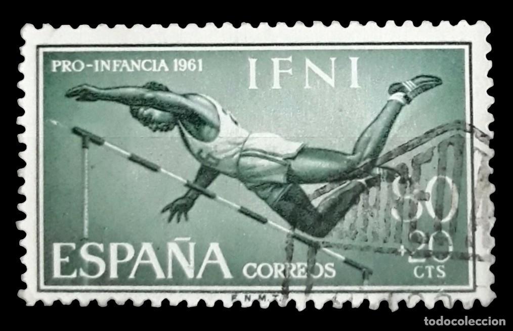 Sellos: IFNI 1961 Pro Infancia. Edifil 178. USADO.