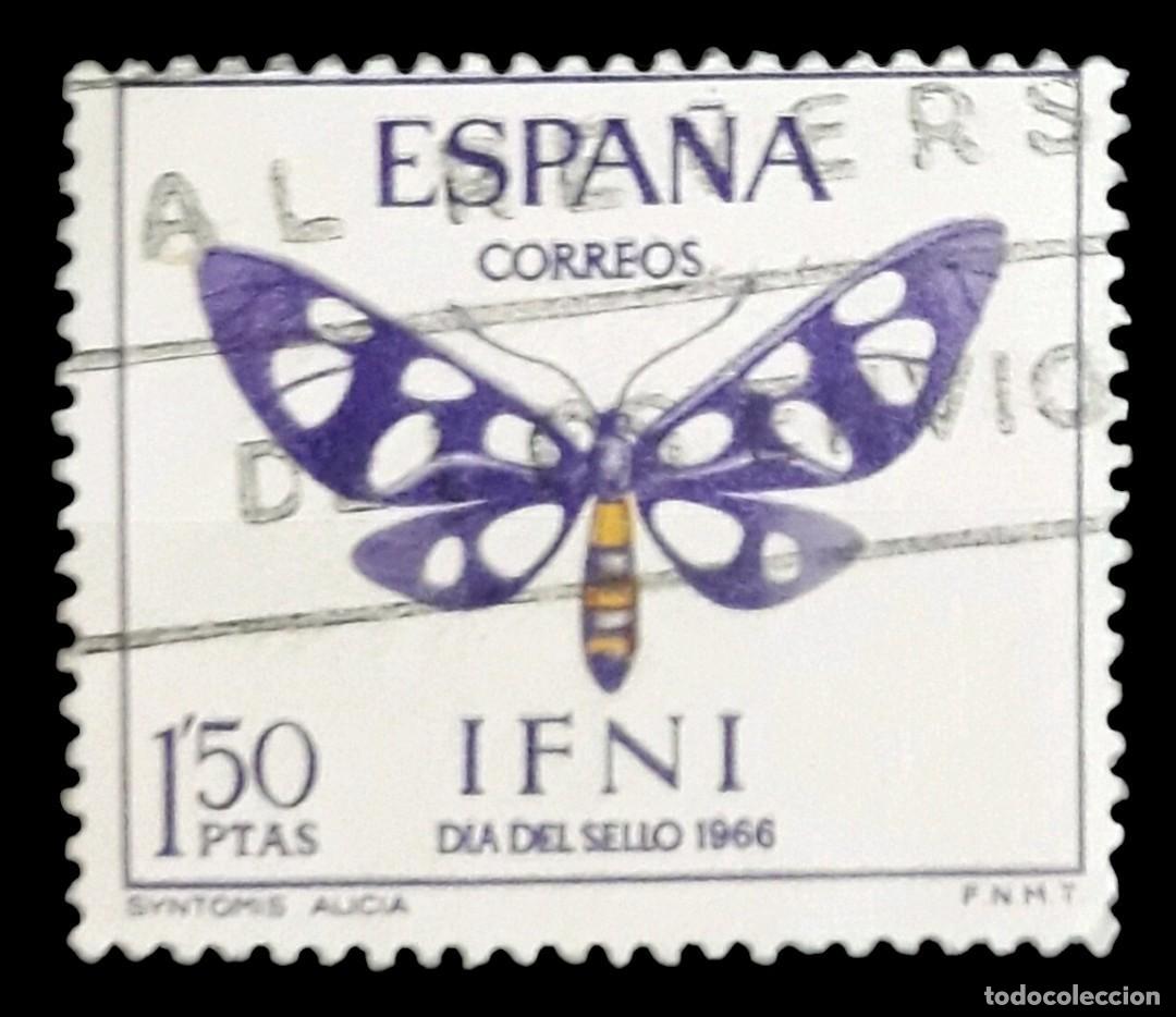 Sellos: IFNI 1966 Fauna. Edifil 223. USADO.