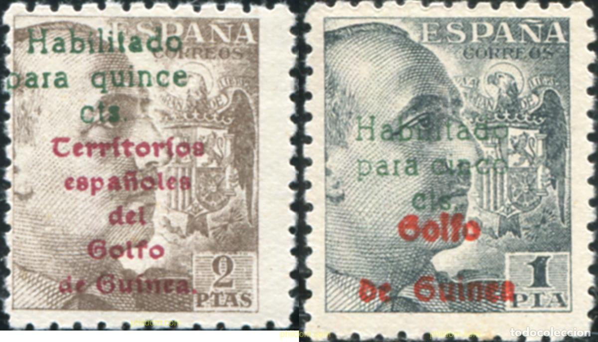 Sellos: 779261 HINGED GUINEA ESPA&Ntilde;OLA 1949 SELLO DE ESPA&Ntilde;A SOBREIMPRESO
