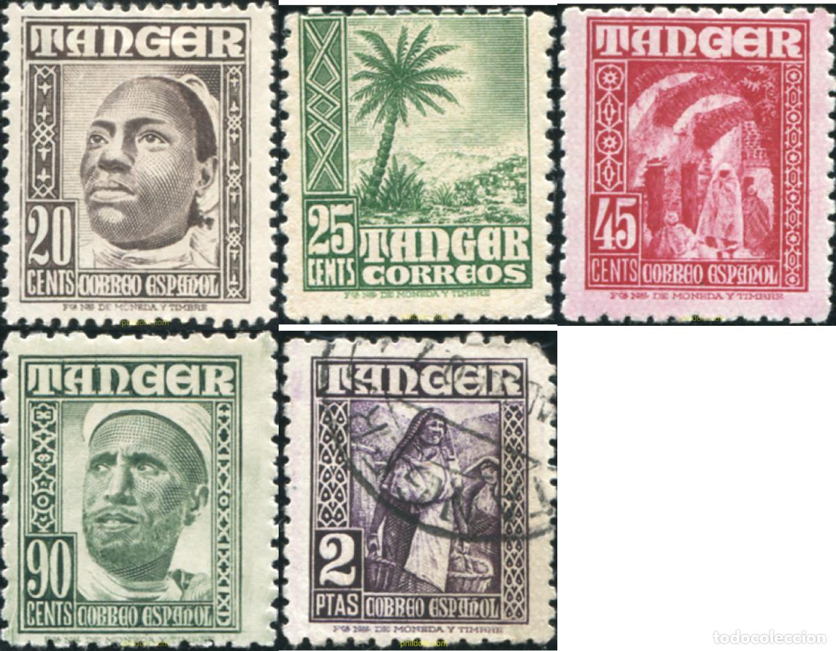 Sellos: 796420 HINGED TANGER. Ocupaci&oacute;n Espa&ntilde;ola 1948 INDIGENAS Y PAISAJES