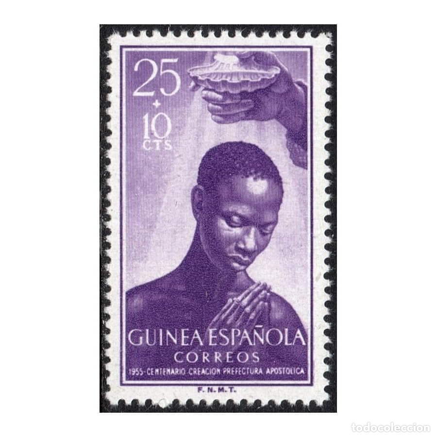 Sellos: Guinea Espa&ntilde;ola 1955 [SLL] Prefectura Apost&oacute;lica Fernando Poo. 25+10 CTS (MNH)