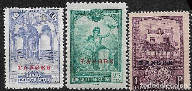 Sellos: T&aacute;nger 1937 Sellos de Hogar Telegr&aacute;fico habilitados * *