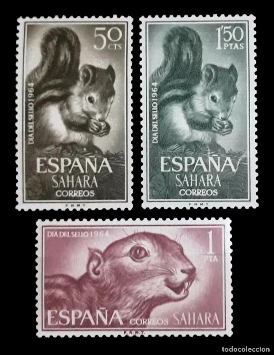 Sellos: S&Aacute;HARA ESPA&Ntilde;OL 1964 D&iacute;a del sello. Edifil 236-238. NUEVO - MNH.