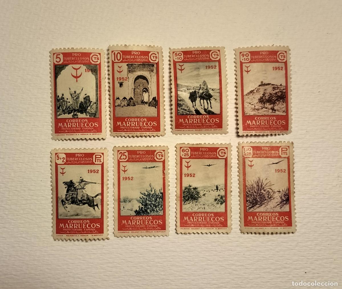 Selos: SELLOS ESPA&Ntilde;A (MARRUECOS) 1952 (8 VALORES) EDIFIL 361 al 368.