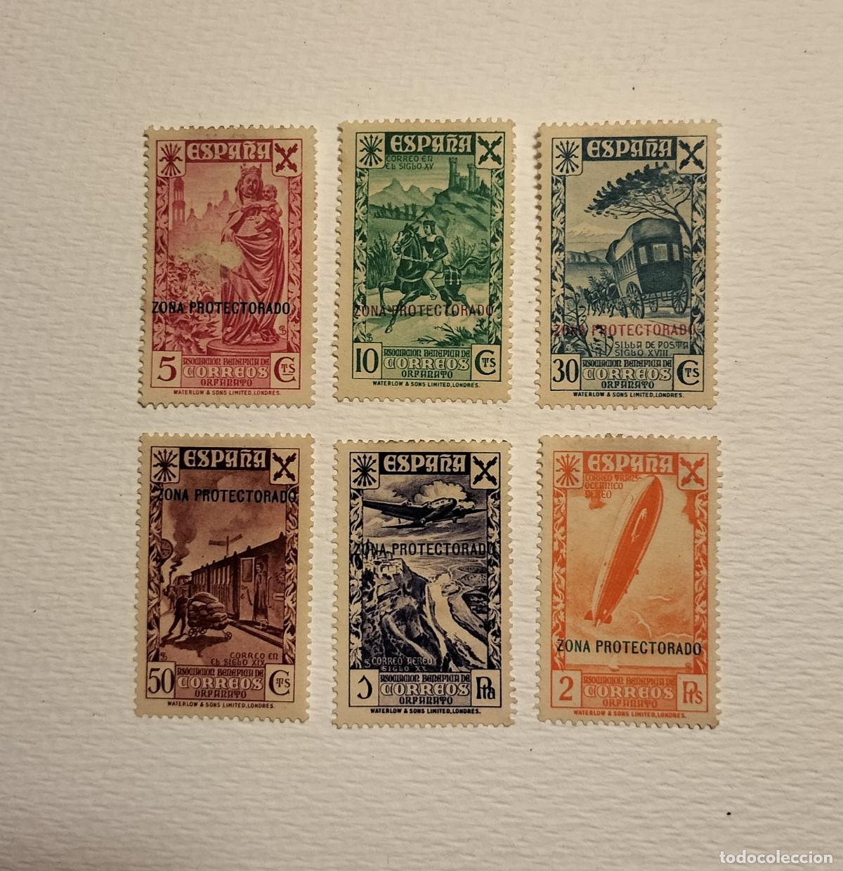 Timbres: SELLOS ESPA&Ntilde;A (MARRUECOS BENEFICENCIA) 1938 (6 VALORES) EDIFIL 7 al 12.