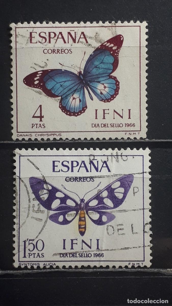 Stamps: IFNI. A&Ntilde;O 1966. &deg;. EDIFIL 223/4