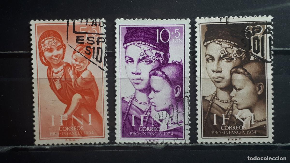 Briefmarken: IFNI. A&Ntilde;O 1954. &deg;. EDIFIL 114/5, 117