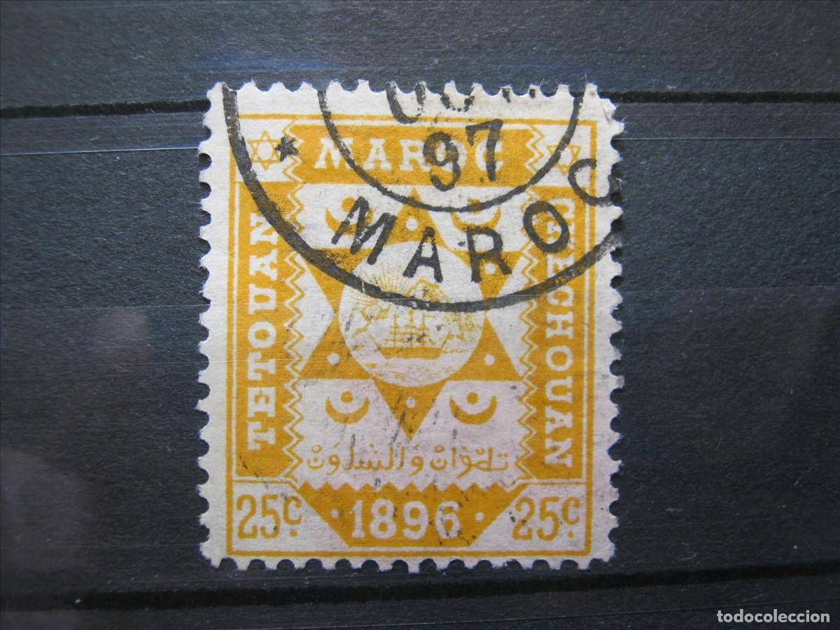 Timbres: MARRUECOS LOCALES 1896 TETUAN A CHECHOUAN YVERT 142 USADO PERFECTO.