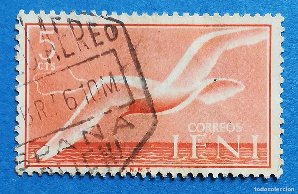 Sellos: Correos Ifni. 5 c&eacute;ntimos. Edifil 103. Usado.