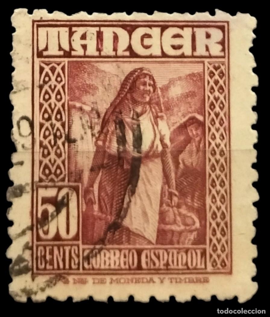 Sellos: T&Aacute;NGER 1948 Edifil 159. USADO.