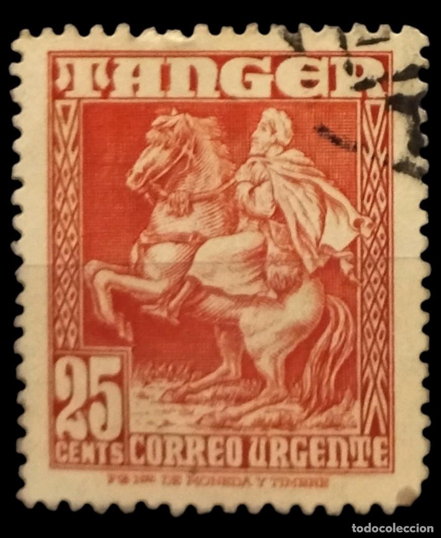 Sellos: T&Aacute;NGER 1949 Edifil 165. USADO.