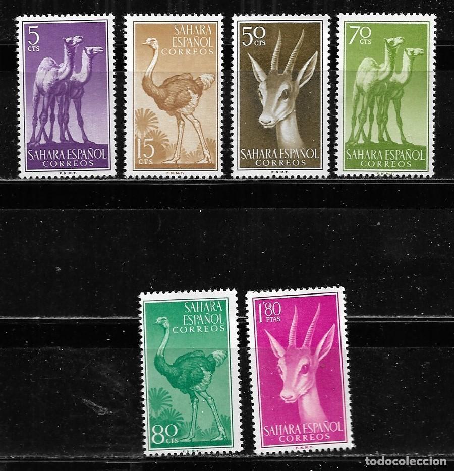 Sellos: SAHARA 1957, SERIE EDIFIL 133/138 - FAUNA IND&Iacute;GENA. MNH.