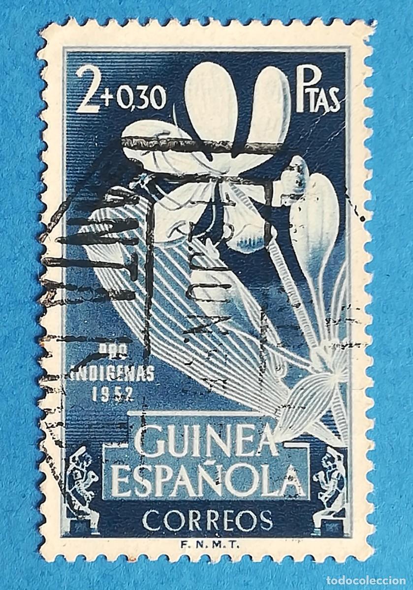 Sellos: Guinea espa&ntilde;ola. Pro ind&iacute;genas 1952. 2+0,30 Ptas. Edifil 316. Usado.