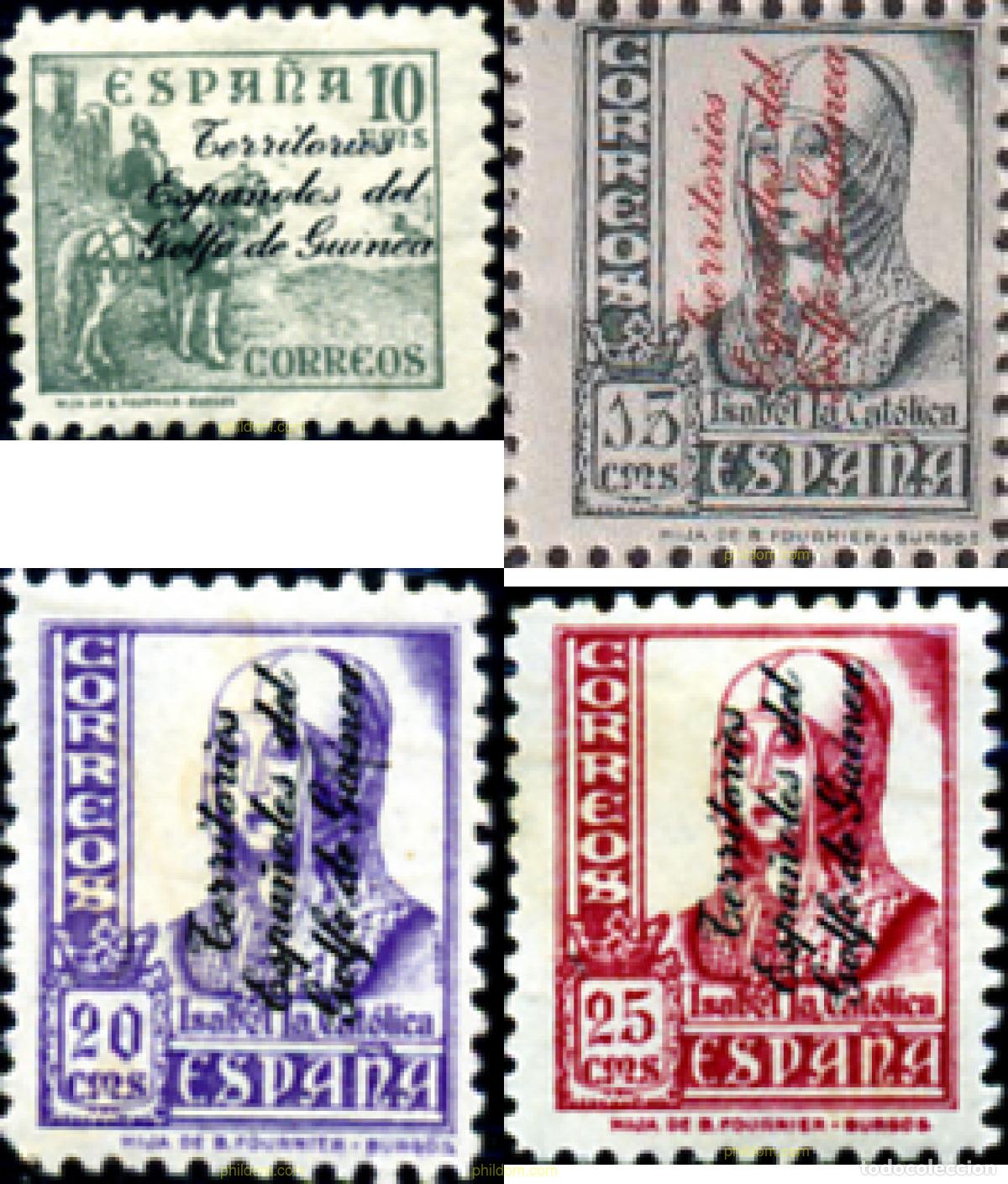 Sellos: 657583 HINGED GUINEA ESPA&Ntilde;OLA 1939 SELLOS DD ESPA&Ntilde;A HABILITADOS