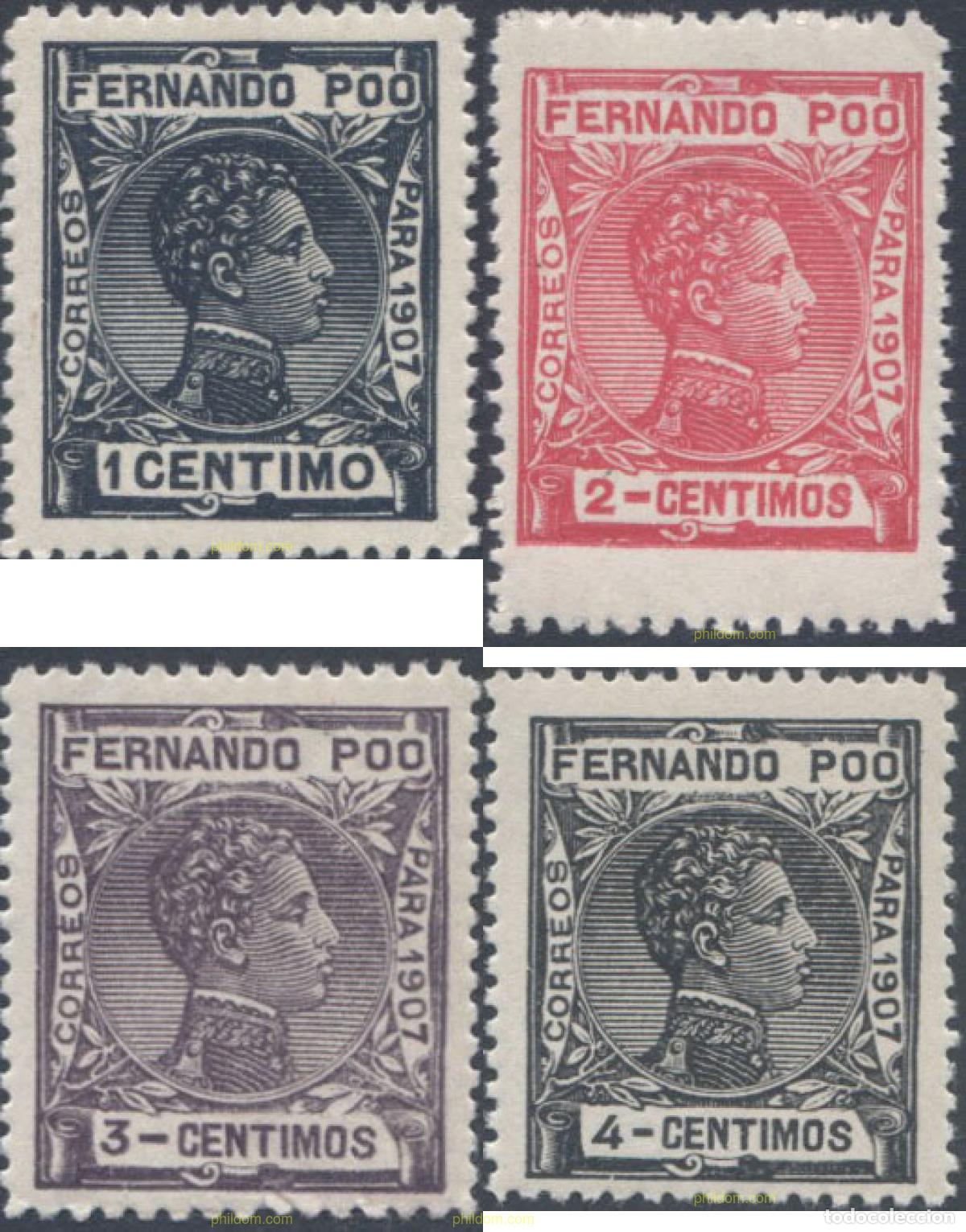 Sellos: 732661 MNH FERNANDO POO 1907 ALFONSO XIII