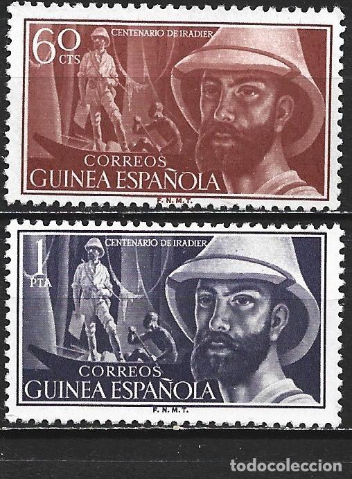 Sellos: GUINEA ESPA&Ntilde;OLA EDIFIL NUM. 342/343 SERIE COMPLETA NUEVA SIN GOMA