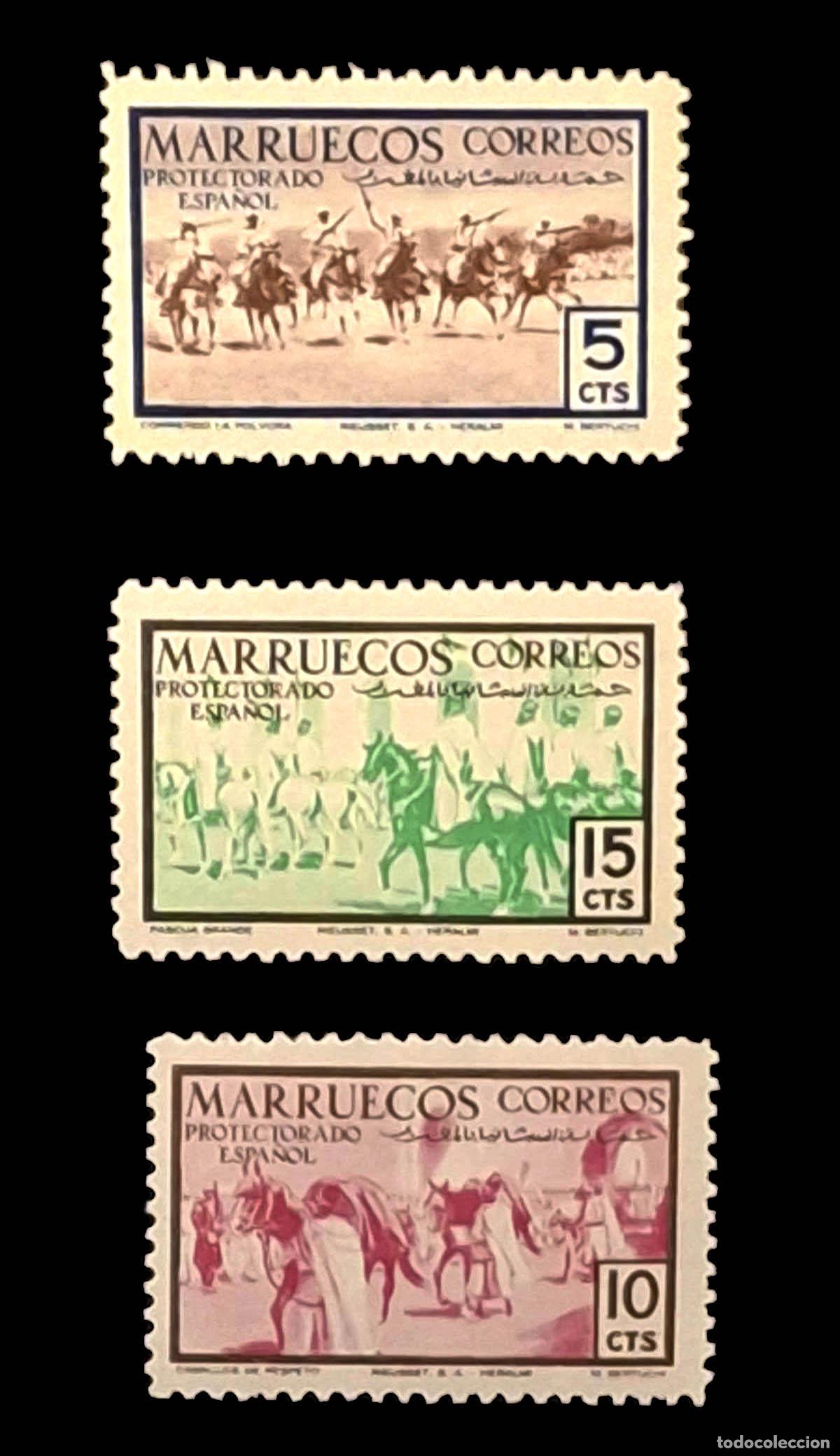Sellos: 1952 Protectorado Espa&ntilde;ol de Marruecos Nuevos MNH** 3 sellos
