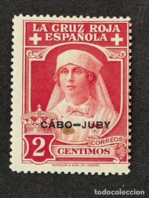 Sellos: Cabo Juby, Pro Cruz Roja Espa&ntilde;ola, habilitado, 1926, Edifil 27, nuevo con fijasellos