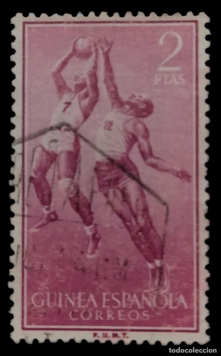 Sellos: GUINEA ESPA&Ntilde;OLA 1958 Deportes. Edifil 381. USADO.