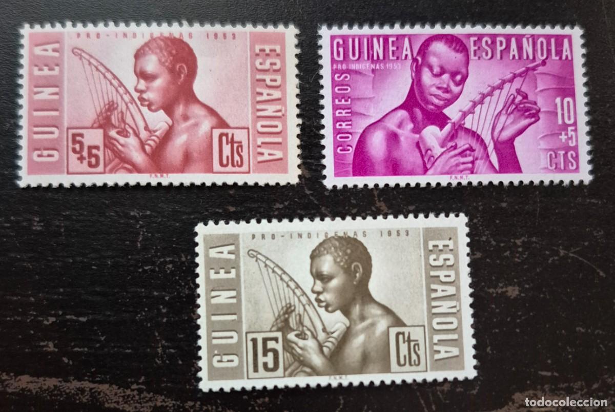 Sellos: GUINEA - A&ntilde;o 1953 - Edifil 321/323 - NUEVOS sin fijasello - Se env&iacute;a el de la imagen