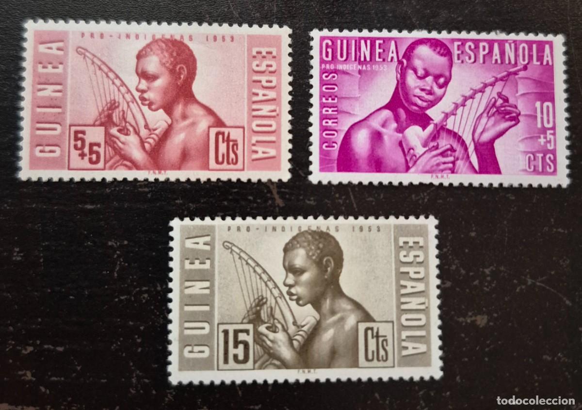 Sellos: GUINEA - A&ntilde;o 1953 - Edifil 321/323 - NUEVOS con fijasello - Se env&iacute;a el de la imagen