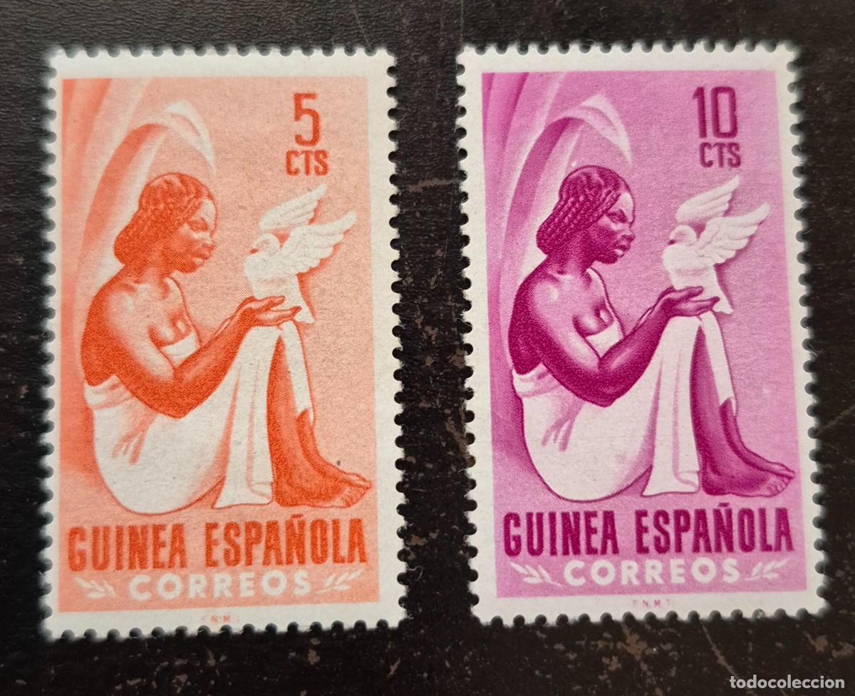 Sellos: GUINEA - A&ntilde;o 1953 - Edifil 325/326* - NUEVOS con se&ntilde;al de fijasello - Se env&iacute;a el de la imagen