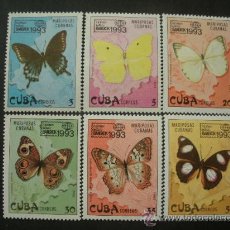 Sellos: CUBA 1993 IVERT 3333/8 *** FAUNA - MARIPOSAS - EXPOSICIÓN FILATELICA INTERNACIONAL EN TAILANDIA. Lote 27055221