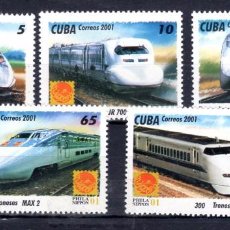 Sellos: SERIE COMPLETA DE CUBA NUEVA** TRENES JAPONESES. Lote 97121179