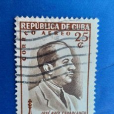 Sellos: SELLO DE CUBA. AÑO 1951. AEREO Nº 45. CAPABLANCA. 30 ANIVERSARIO TITULO MUNDIAL DE AJEDREZ.
