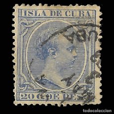 Sellos: CUBA.1891-92.ALFONSO XIII.20C.USADO.EDIFIL 129. Lote 168189880