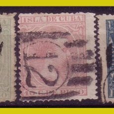Selos: CUBA 1890 A 1998 ALFONSO XIII, EDIFIL Nº 114, 128 Y 160 (O) MATASELLOS AMERICANOS. Lote 273913793