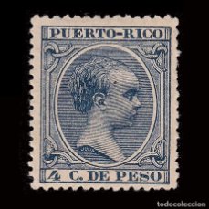 Sellos: PUERTO RICO. 1894.ALFONSO XIII.4CT.AZUL OSC.MH.EDIFIL 109. Lote 285612133
