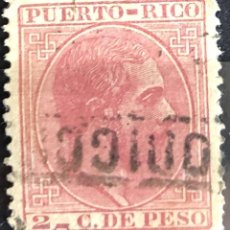 Sellos: PUERTO RICO ESPAÑOL 1882 ALFONSO XIII 2 CTS DE PESO