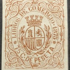 Sellos: COLONIAS ESPAÑOLAS. CUBA. LIBROS DE COMERCIO 1875. FISCALES.