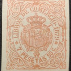 Sellos: COLONIAS ESPAÑOLAS. CUBA. LIBROS DE COMERCIO 1879. FISCALES.