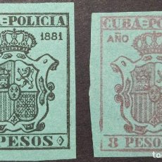 Sellos: COLONIAS ESPAÑOLAS. CUBA. PÓLIZAS. 1881. FISCALES.