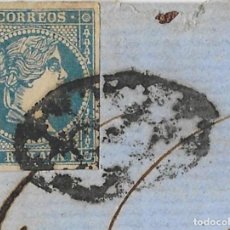 Sellos: 1863 CARTA COMPLETA BAYAMO CUBA. 1/2 REAL ISABEL II (Nº1 CUBA). Lote 363295140