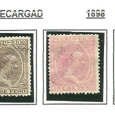 Sellos: PUERTO RICO 1898-99 - EDIFIL NRO. 177-80-SOBRECARGA PROVISIONAL- FIJASELLOS. Lote 401713019