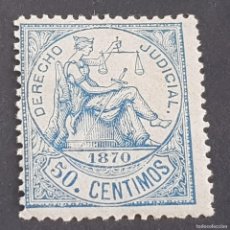 Sellos: ESPAÑA, CUBA, 1870, DERECHO JUDICIAL, 50 CÉNTIMOS, NUEVO, GOMA, FIJASELLO, ( LOTE AB )